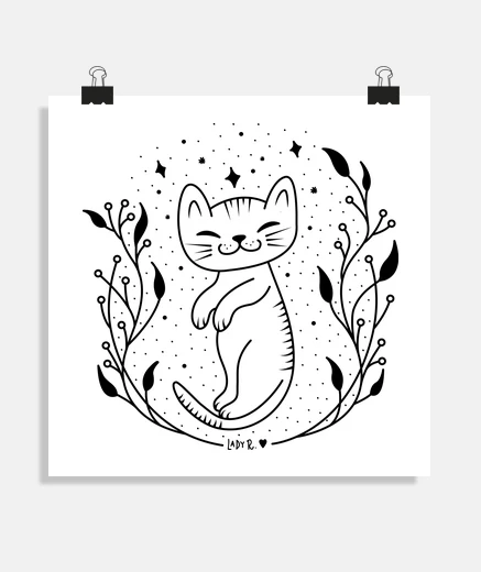 Poster gatto sognante ii