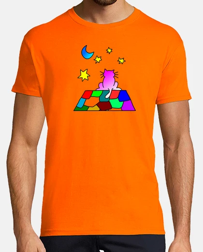 T-shirt gatto sul tetto
