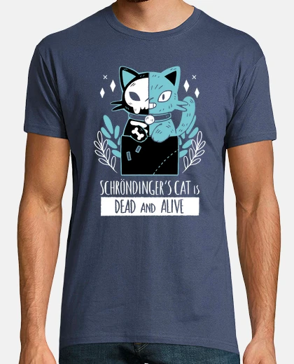 T-shirt gatto vivo e morto