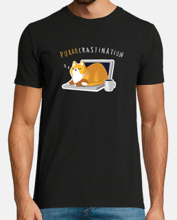 gatto pigro - t-shirt purcrastinazione
