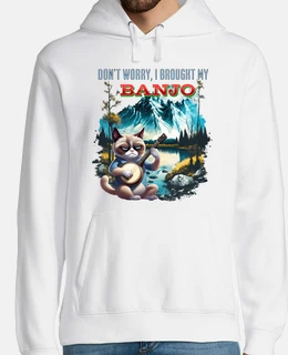 gatto scontroso con banjo