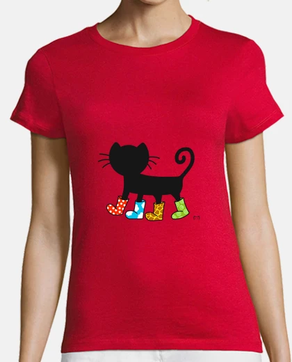 T-shirt gattoto con gli stivali