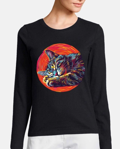 T-shirt gattoto guerriero assonnato