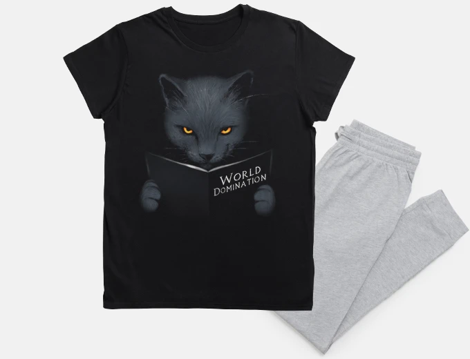 Pigiama gattoto nero evil - simpatico kitty per