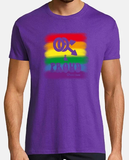 T-shirt gay e orgoglioso di bandiera