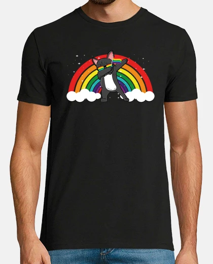 T-shirt gay ltgb pride pug dabbing