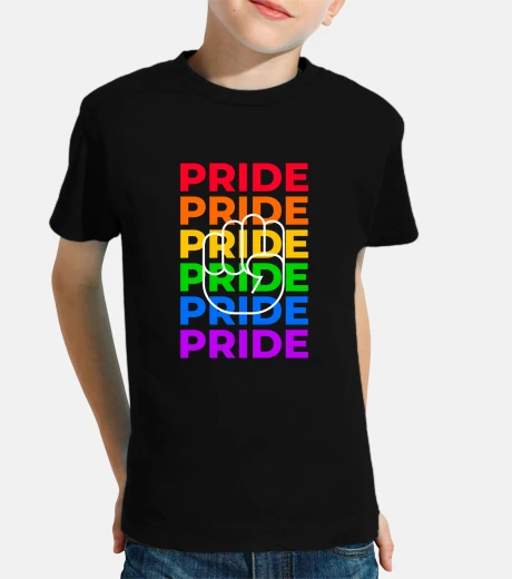 Children's gay pride lgbtq rainbow typography