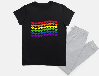 gay lgbt pride flag. pajamas for the night.