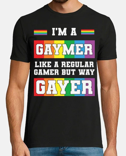 T-shirt gaymer video games gay pride