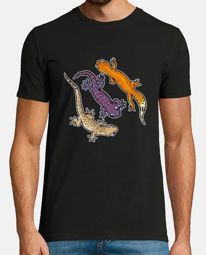 Tee-shirt gecko léopard coloré mignon reptiles gecko lézard