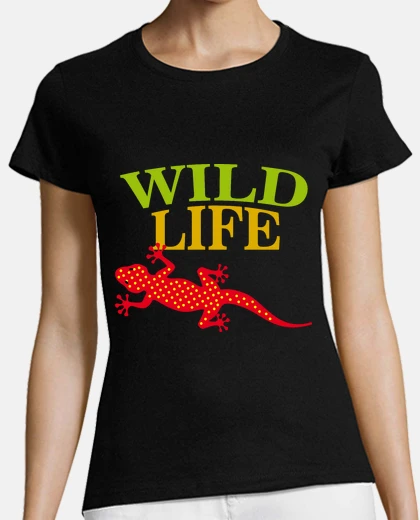 T-shirt geco lucertola vita selvaggia
