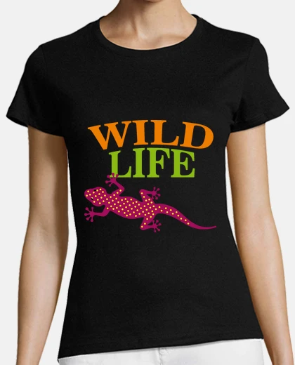 T-shirt geco lucertola vita selvaggia