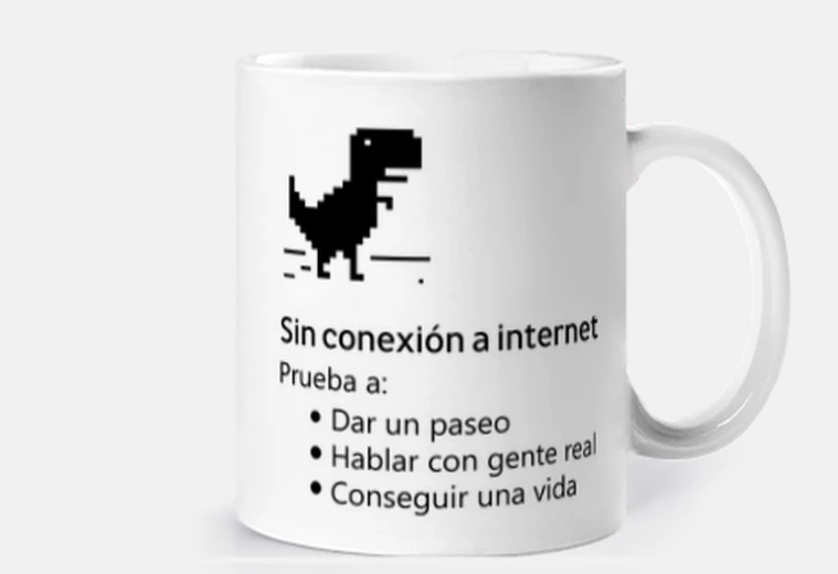 Mug geek de dinosaure hors ligne