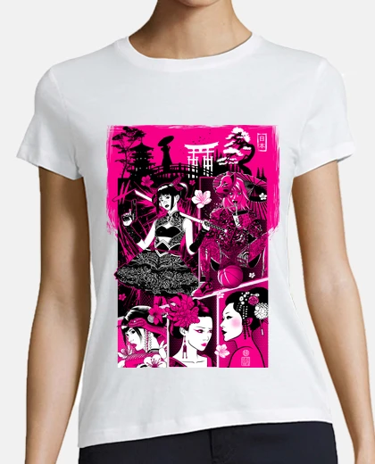 T-shirt geisha comics
