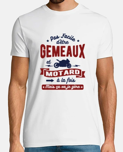 Tee-shirt Gemeaux et motard