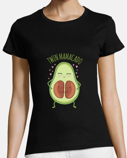 T-shirt gemelli in gravidanza, avocado, mamacado.