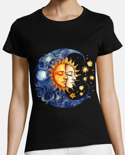 T-shirt gemelli uomo donna, mitologia, fasi lunari,