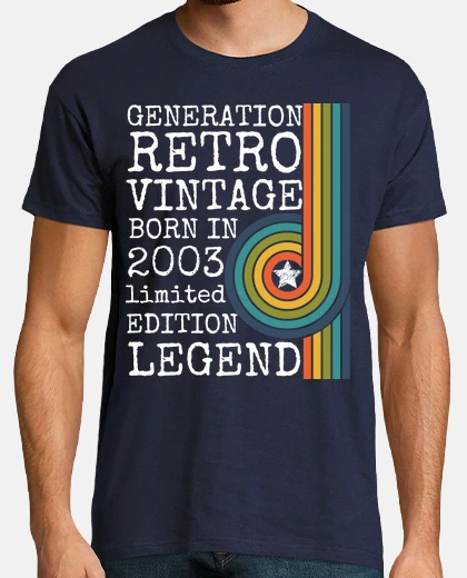 Camiseta generacion retro vintage nacida en 2003