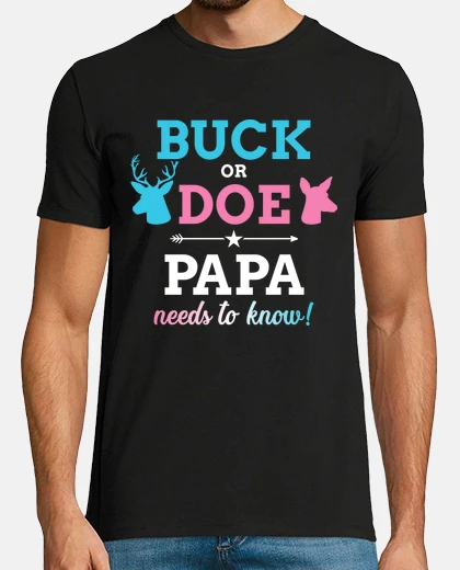Camiseta género revelar buck o doe papa baby