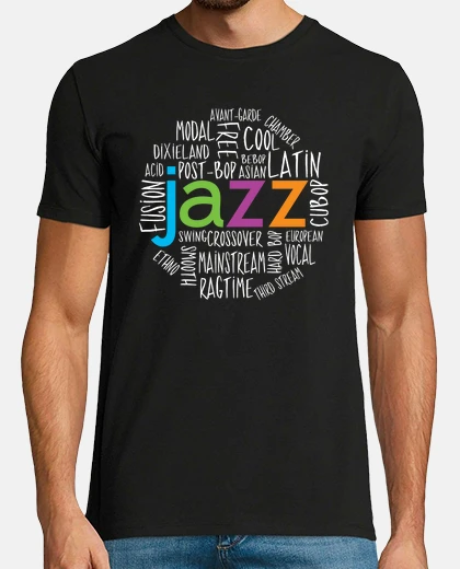 Camiseta géneros de jazz fresco de la camiseta