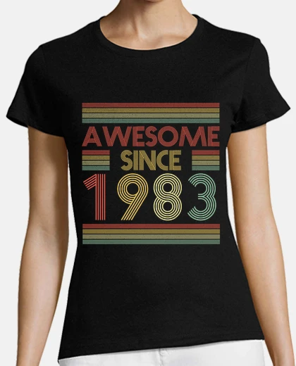 Tee-shirt génial depuis 1983 anniversaire rétro