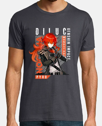 T-shirt Genshin Impact Diluc Darknight hero
