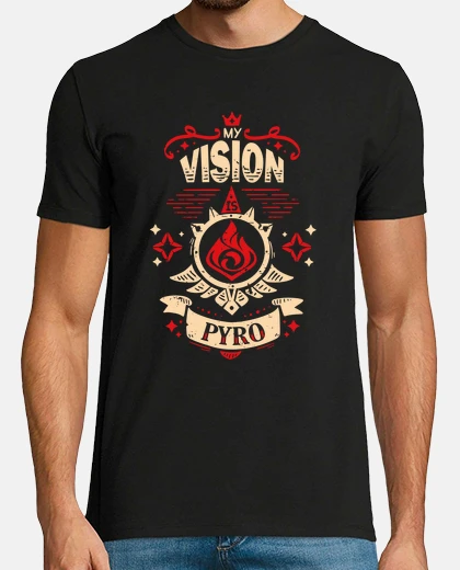 T-shirt genshin impatto piro