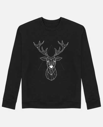 Hoodie geometric deer