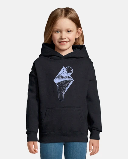 Kids geometric mountain nature drawing