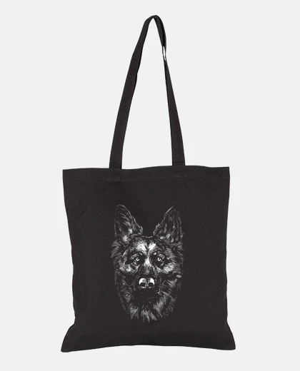 Bag german shepherd artistic drawing