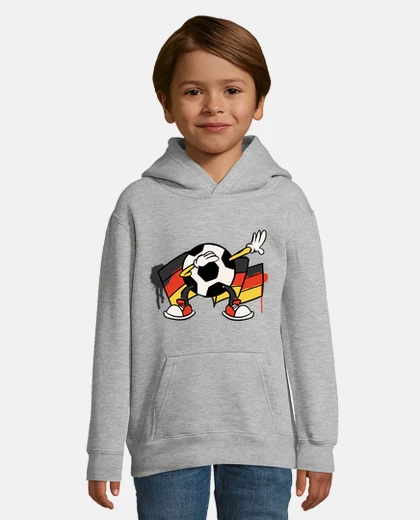 Kids germany group e supporter&#39;s hooded sweatshirt for children. victory dab for the german team