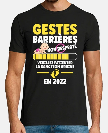 Tee-shirt Gestes Barriere Annonce Grossesse 2022