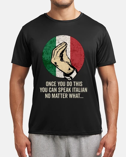 T-shirt gesto della mano italiana italia italia