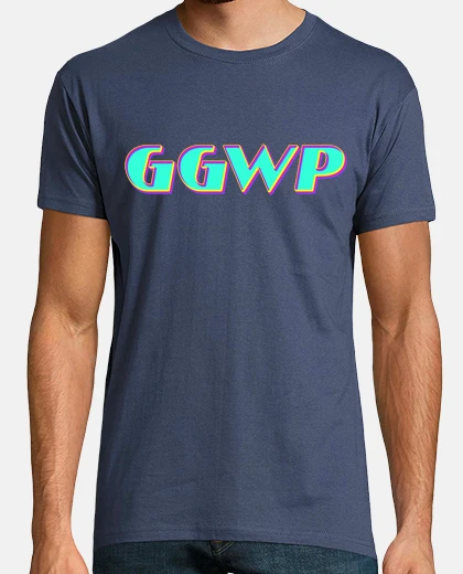 T-shirt ggwp uomo azzurro