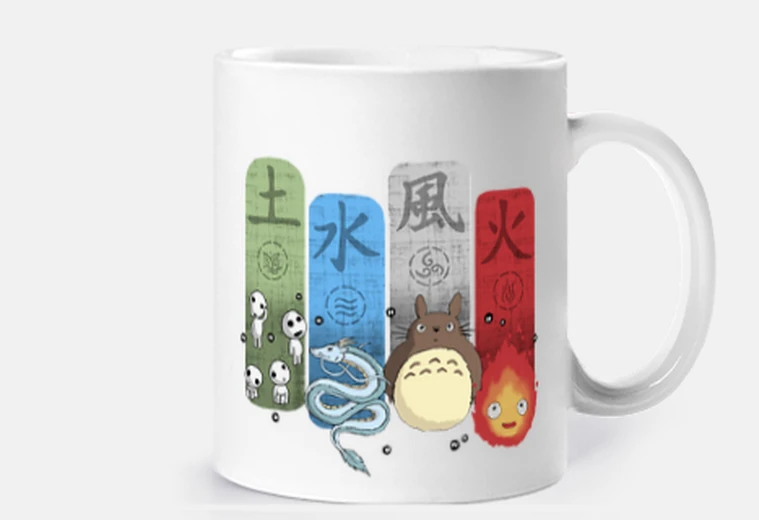 Cup ghibli elemental charms