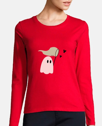 T-shirt ghost chasing butterflies