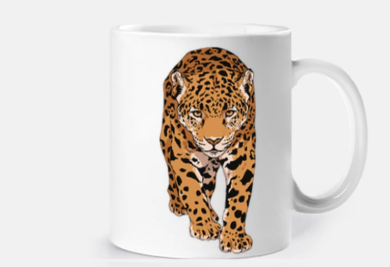 Tazza giaguaro panthera onca carnivoro felino personalizzabile tazza caffè tè latte