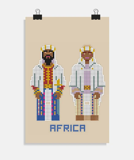 Poster giant africa beads from pamplona