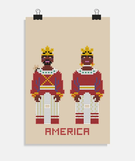 Poster giant america beads from pamplona