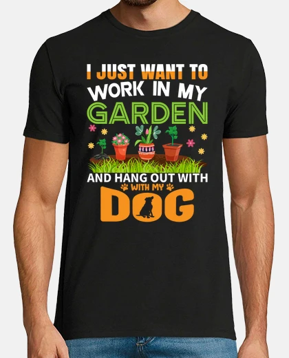 T-shirt giardinaggio amante dei cani giardinier
