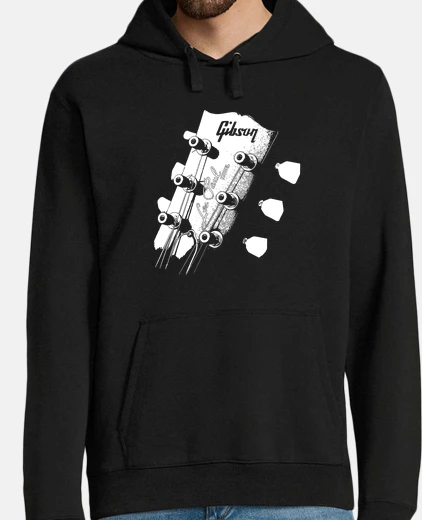 Sudadera gibson les paul head - guitarra - rock 