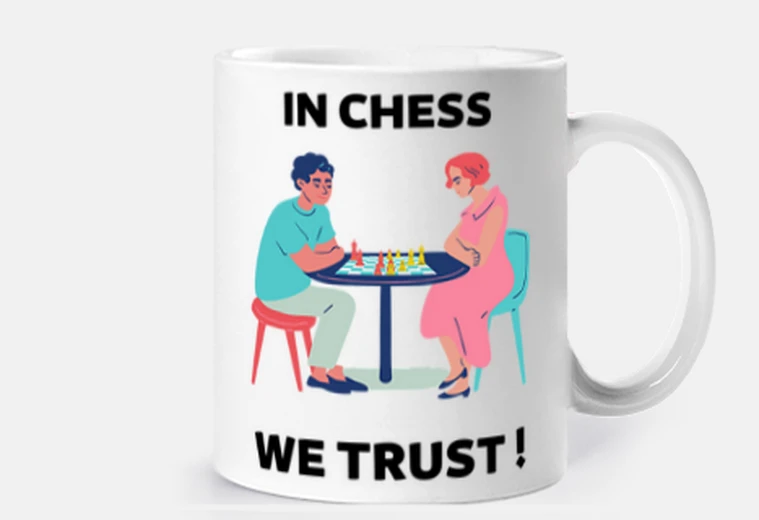 Cup gift chess player gift chess player