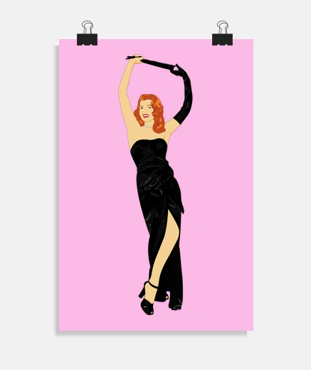 Poster gilda dancing with a glove poster