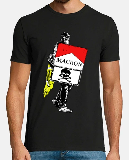 Tee-shirt gilets jaunes-gilets jaunes-macron-paris france