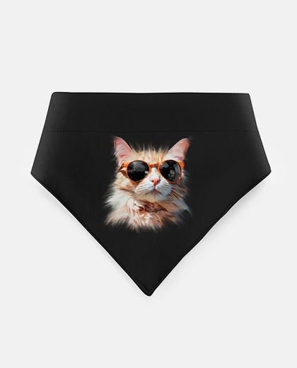 Mascotas ginger cat with orange glasses majestic king