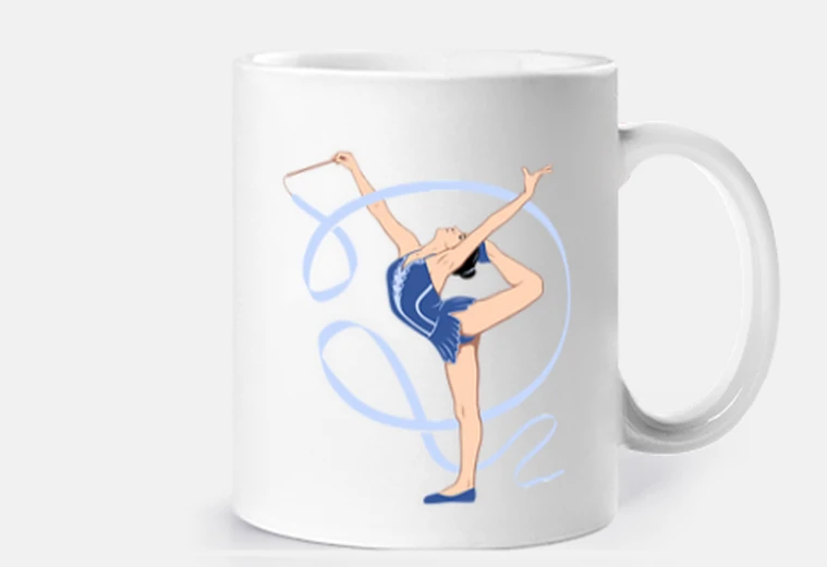 Tazza ginnastica ritmica con coppa personalizzabile a nastro