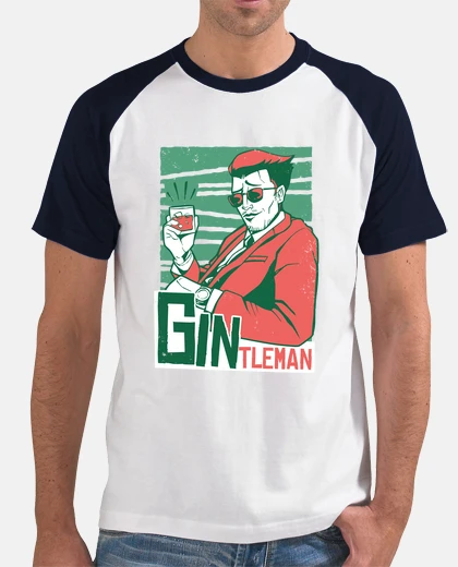 Camiseta gintleman el caballero bebedor de gineb