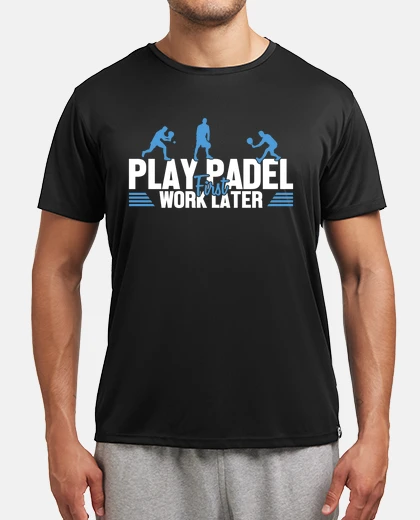 T-shirt gioca a padel lavora dopo padel tennis