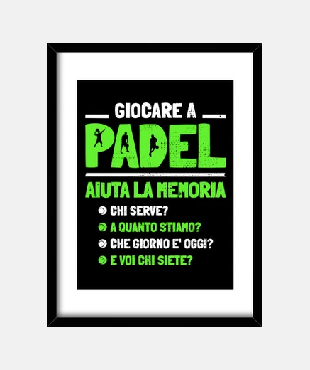 Quadro Giocare a Padel aiuta la memoria