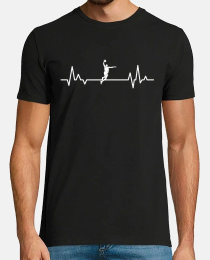 T-shirt giocatore di basket di basket che dribb